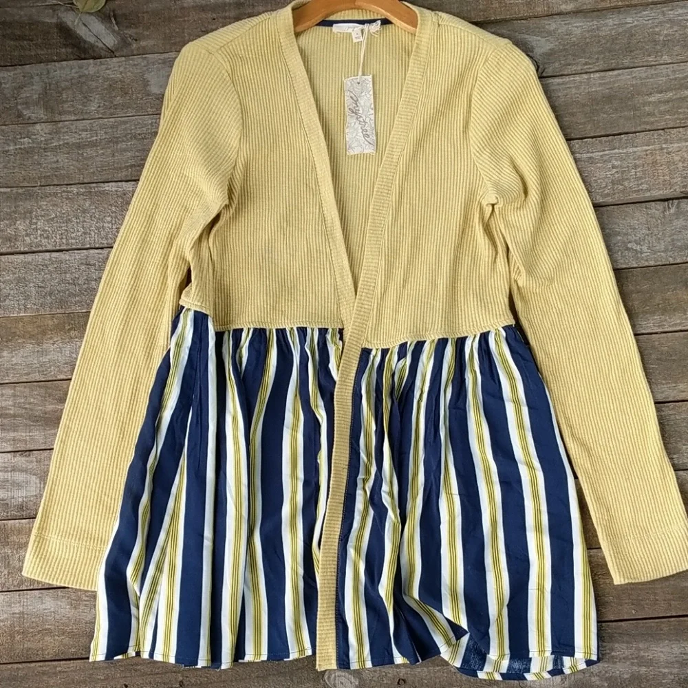 NWT Mystree mixed material cardigan - Picture 1 of 6